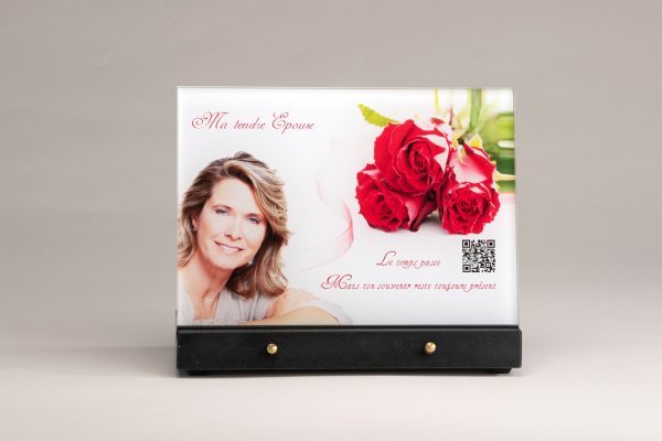 Plaque funéraire en plexiglas à personnaliser